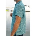 thumbnail image 3 of Mens Performance Short Sleeve Button Up Quick Dry Shirt 50+ UPF Fishing Shirt, Slate Game Fish, Size: L, Momentum Comfort Gear, 3 of 4