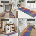 thumbnail image 5 of Multi Color Plaid Checkered Pattern Kitchen Rugs Sets Of 3,Kitchen Runner Rugs Non Skid Washable,Decorative Kitchen Floor Mats for Kitchen,Sink,Laundry,17"x30"+ 17"x47" + 17"x59", 5 of 6