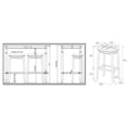 thumbnail image 6 of Contemporary Home Living 3-Piece Bar Table and Stool Set- 47.25" - Black and Gray, 6 of 9