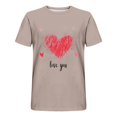 thumbnail image 4 of Camisas de Manga Larga para Hombres Imprimir Casual Cuello Redondo Blusa de Manga Corta, Camisas de Lino para Hombres, 4 of 8