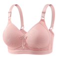 thumbnail image 1 of Bra For Women Front Buckle Underwear Full Coverage Padded Wireless Plus Size Thin Stretchable Tank Top Bra, 1 of 7