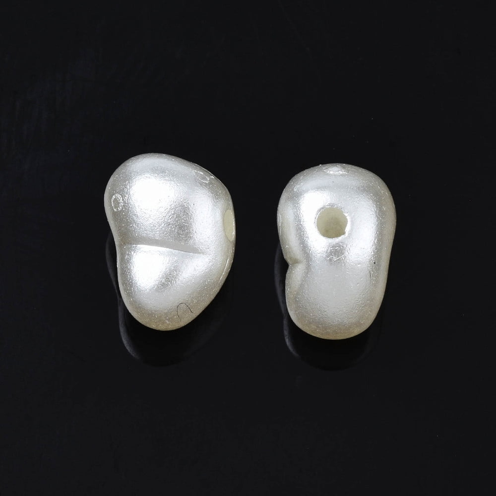 ABS Plastic Imitation Pearl Beads Oval Seashell color 6x9x6mm Hole: 1.5mm about 2625pcs/500g