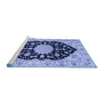 thumbnail image 2 of Ahgly Company Machine Washable Indoor Rectangle Medallion Blue Traditional Area Rugs, 7' x 9', 2 of 4