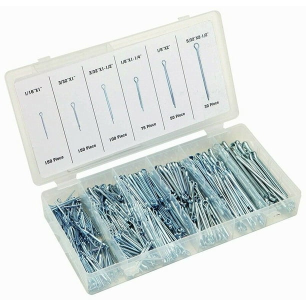 XtremepowerUS Large Assorted Set 555pcs Cotter Pins Extra Large Pin