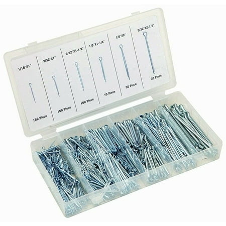 555PC Cotter Pin Clip Key Fitting Assortment Tool Kit Set Case Container Box