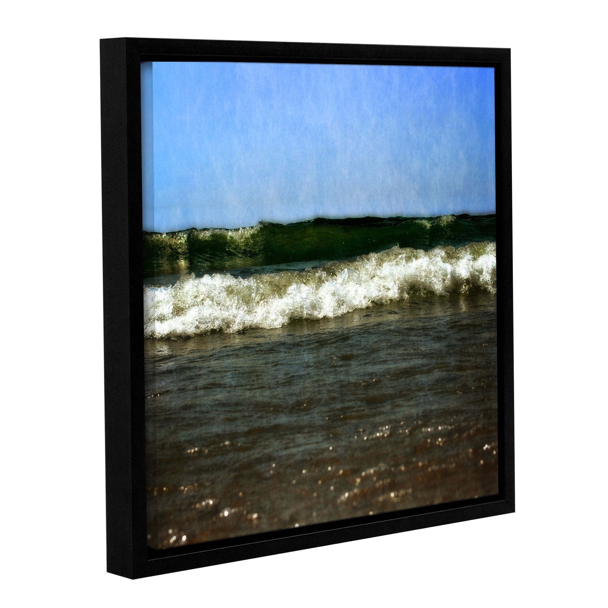 ArtWall Kevin Calkins "Waves Crash" Gallery-Wrapped Floater-Framed Canvas