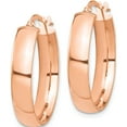 thumbnail image 2 of 14K Rose Gold High Polished 5mm Hoop Earrings Made In Peru tf1402r, 2 of 5