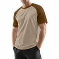 thumbnail image 3 of Godokuleh Men's Raglan Baseball T Shirts Cotton Crew Neck Short Sleeve T-Shirts Casual Soft Vintage Workout Athletic Tee Shirt Brown XL, 3 of 6