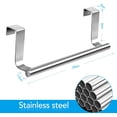 thumbnail image 2 of Tatum88 Hanging Kitchen Towel Rack - 23cm Long Stainless Steel - No Drilling Towel Rack as Door Towel Rack with Bar, 2 of 5