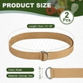 thumbnail image 2 of Uxcell Web Football Belt, Men Canvas Belt Web Flag Football D Ring, Adjustable Soccer Replacement Strap 51 Inch & 2 Pcs & Canvas & Khaki, 2 of 7