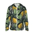 thumbnail image 2 of Uemuo Citrus Fruits Elegant Lemons Pattern Women's Full Zip UPF 50+ Sun Protection Hoodie Jacket Long Sleeve Sun Shirt Hiking Outdoor Performance with Pockets-XX-Large, 2 of 9