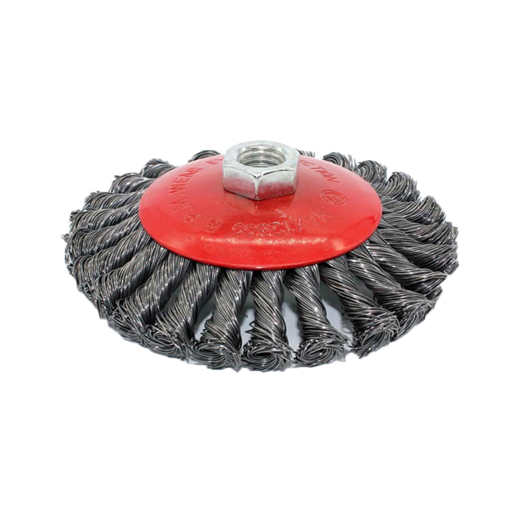 M14 Steel Wire Cup Brush Wheel Twist Knot Polishing Deburring Angle Grinder 