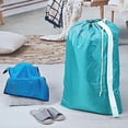 thumbnail image 2 of 2 Pack XL Nylon Laundry Bag with Strap, Large Dirty Clothes Organizer, Easy Fit a Laundry Hamper or Basket, Can Carry Up to 4 Loads of Laundry, Sky Blue and Blue, 2 of 7