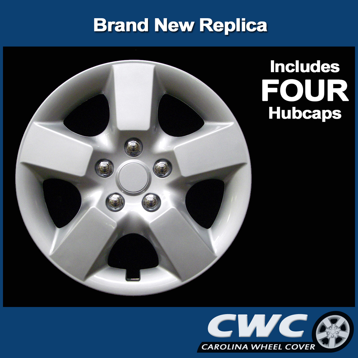 Premium Replica Hubcap Set for Nissan Rogue 2008-2015 - Replacement 16-inch Wheel Covers