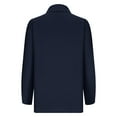 thumbnail image 4 of Outfmvch long sleeve shirts for women Casual Button Down Shirts Collared Office Work s With Pocket womens tops Z1 Navy 3XL, 4 of 5