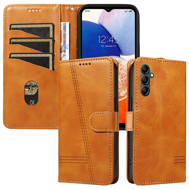 Phone Case for Samsung Galaxy A35 5G Magnetic PU Leather Card Slots Durable Wallet Cover