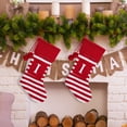 thumbnail image 2 of Utoimkio Red and White Initial Large Christmas Stockings with Letters,Cute 26 Letters Christmas Ornaments Indoor Christmas Decorations Party Supplies Christmas Decor, 2 of 5