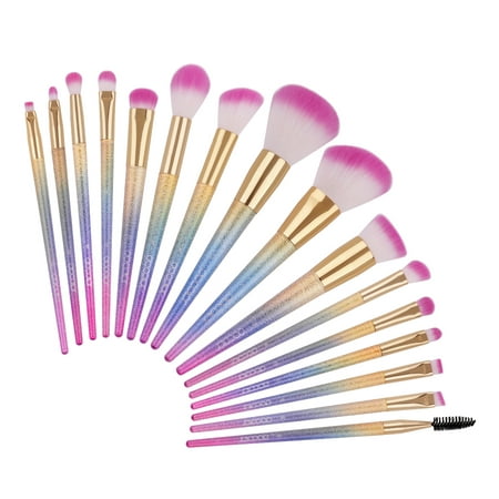 Docolor Makeup Brushes Set Valentine Gift Professional Fantasy Foundation Blending Face Powder Eyeshadow brush kit,  16