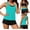B_ Blue, variant on UTSJKR Women's Multi Color Solid 2 in 1 Tank Style 2 Piece Swimsuit Set for Summer Simple and Casual Beach Daily Wear Blue L