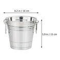 thumbnail image 2 of PTOOTP Wine Bucket Silver 1Pcs 6.3X6.3X5.9In, 2 of 8