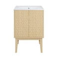 thumbnail image 6 of Bosse 24" Freestanding Bathroom Vanity in Natural Oak with Sink Top, 6 of 11