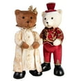 thumbnail image 5 of STP Goods Teddy Bear Christmas Decoration 21.6” (55 cm) Bear Christmas Figurine Holiday Décor Xmas Standing Decoration Xmas Figure Doll Decoration, Gold and White, 5 of 6