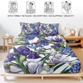 thumbnail image 5 of Twin XL Size Fitted Sheet Set - Spring Flowers 2 Piece Bedding Sets 16" Deep Pocket Fitted Sheet with 1 Pillowcases, Purple Hydrangea Orchid Floral Country Brushed Microfiber Hotel Luxury Bed Sheets, 5 of 9
