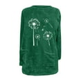 thumbnail image 4 of RKSTN Blouses pour Femmes Col Rond Manches Longues Poche Imprimée et Hiver Épais Chaud Haut en Peluche Blouses pour Femmes Habillées Décontractées, 4 of 4
