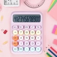 thumbnail image 5 of Mechanical Switch Calculator with Big Buttons, Calculators Desktop, 12 Digits, Large LCD Display, Desk Calculator, Cute Pink Calculators for Teachers Students Basic Office (Purple), 5 of 14