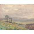 thumbnail image 3 of Robert Polhill Bevan 14x12 Black Modern Framed Museum Art Print Titled - Landscape with Three Trees, 3 of 5