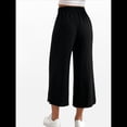 thumbnail image 4 of Pantalones Anchos para Mujer, Cintura Elástica, Verano 2025, Informales, para Playa y Vacaciones Negro XL, 4 of 6