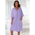 thumbnail image 5 of Dreams & Co. Plus Size Short French Terry Zip-Front Robe, 5 of 6