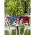 thumbnail image 2 of Outdoor Tablecloth with Umbrella Hole and Zipper, Red Christmas Snowman Round Table Cloth 54 Inch Waterproof Tablecloth, Winter Xmas Tree Snowflakes Winter Picnic Table Cover for Patio Camping, 2 of 7