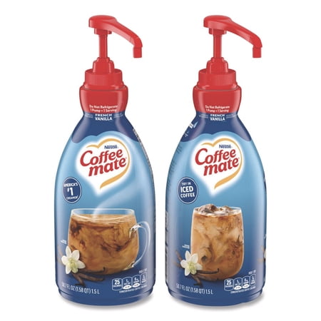 1.5 Liter Pump Bottle Liquid Coffee Creamer - French Vanilla (2/Carton)