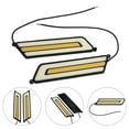 thumbnail image 3 of 2X Flexible Dual Led Daytime Driving Light White Amber Lamp Car For Drl Accessories Fangkenuo, 3 of 9