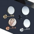 thumbnail image 5 of Wall Mirror , 8-Inch Wall Mounted Makeup Mirror, Double Sided Magnifying Makeup Mirror for Bathroom, 3x/5x/7x/10x Magnification, 360 Degree SwivelNo Light, Extendable Arm, Round ( Color : Golden , Siz, 5 of 7