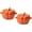 Orange, variant on Pumpkin Bowl Set with Lid and Handle, 14 Oz Ceramic Ramekins for Baking, Oven Safe, Heat Resistant