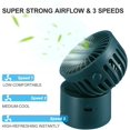 thumbnail image 4 of Mini USB Hand Fan, USB Rechargeable with 3 Adjustable Speeds Portable Fan, for Home Office and Travel（GREEN）, 4 of 5