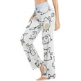 thumbnail image 3 of Women Pajama Pants Lounge Pants Long Stretch Comfy Sleepwear Pig Freehand, 3 of 7
