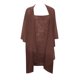 thumbnail image 3 of Puntoco Vestido a Media Pierna con Cuello en V y Manga Larga de Lino y algodón Suelto con Cuello en V para Mujer Puntoco Puntoco-5496, 3 of 3