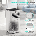 thumbnail image 6 of HAUSHOF 10000 BTU Portable Air Conditioner for Rooms up to 450 Sq.Ft, 4-in-1 Portable AC Unit with Cool, Fan, Dry & Sleep Modes, Remote Control, Window Kit Included, White, 6 of 10