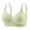 Green, variant on Women's Embossed Leaf Pattern Wireless Bra, Adjustable Wide Straps, Back Hook Closure, Heart Detail, Soft Everyday Support