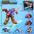 thumbnail image 4 of Wenbeier 5 en 1 juguetes coche robot juguetes para niños 10 pulgadas kit de montaje de figuras de acción juguetes incluyen Go Kart motocicleta avión tanque - vástago juguete educativo para niños niñas, 4 of 5