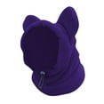 thumbnail image 4 of Stgfyxgs Dog Hood Winter Hat Headgear Earmuffs Costume Soft Neck Warmer Scarf Pet Winter Hood Hats for Kitten Cat Pet Small Dog Hiking Violet, 4 of 9