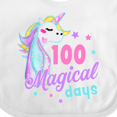 thumbnail image 3 of Inktastic 100 Magical Days with Unicorn and Stars Girls Baby Bib, 3 of 3