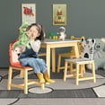 thumbnail image 3 of HOYOA Kids Table and 4 Chairs Set, 5 Pieces Toddler Table and Chair Set, Wooden Activity Table Drawing Play Table and Animal Chairs Set for Playroom or Nursery, 3 of 7
