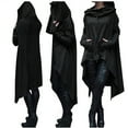 thumbnail image 2 of Ecqkame Oversized Hoodie Sweatshirt for Women Women's Casual Long Sleeve Ladies Sweatshirts With Hood Zipper Solid Tops Black XXXL, 2 of 8