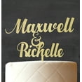 thumbnail image 3 of Personalized Wedding Cake Topper Rustic Wedding Cake Topper, Names Cake Topper Cake Decoration 7"- 8" Inches Wide, 3 of 3