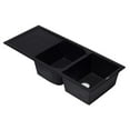 thumbnail image 6 of Pemberly Row Black 46" Double Bowl Granite Composite Kitchen Sink w/ Drainboard, 6 of 9