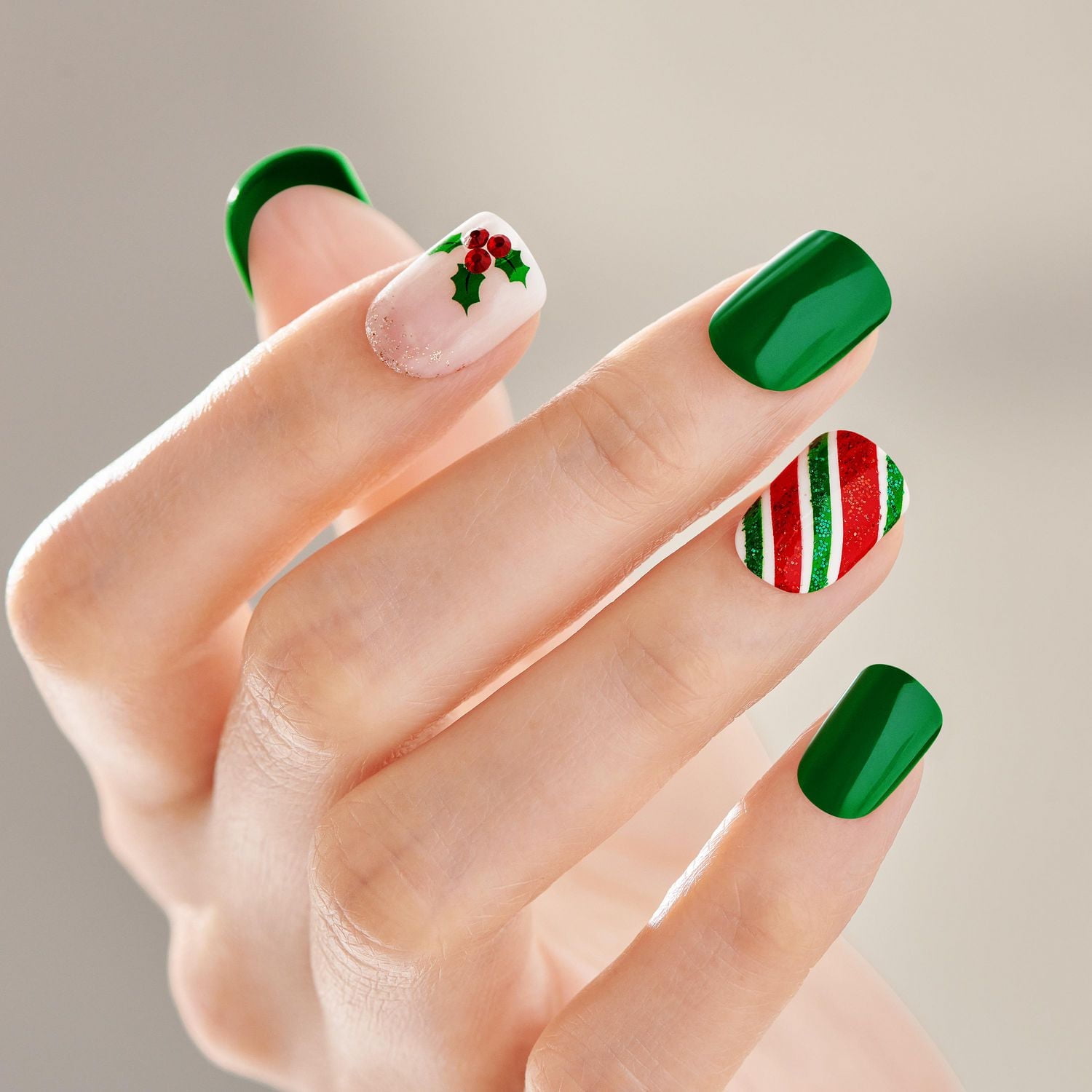 imPRESS Holiday Press-On Nails - Short Length - Square Shape - 30 Ct.